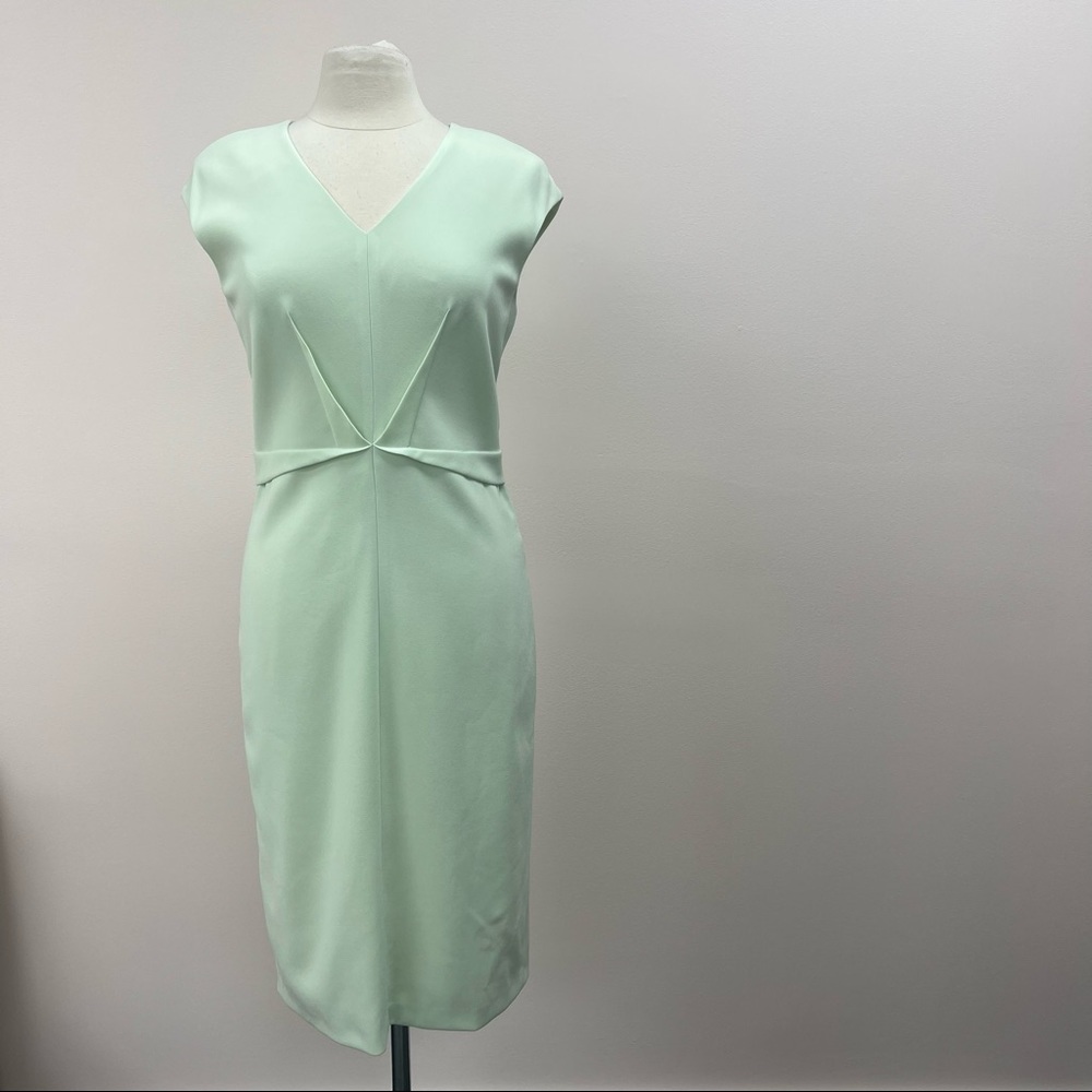 Elie Tahari Midi Dress in Light Green
